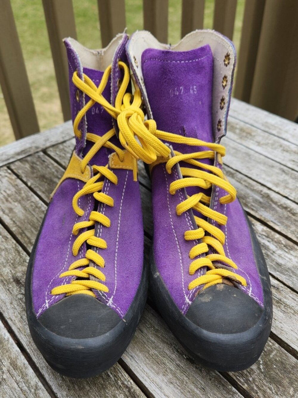 La Sportiva Mariacher Climbing Shoes High Top Leather Italy Size 45 Women 13 Vtg